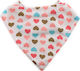 Lorelli Pink Hearts Bandana Fabric with Button ...