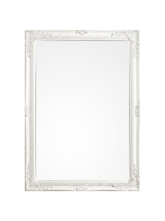 Bizzotto Miro Wall Mirror with White Wooden Frame 102x72cm 1pcs