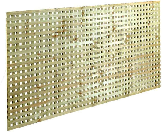 Мрежа За Градина Privacy (2x2) От Дърво С Квадратна Мрежа В Бежов Цвят 122x240см