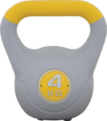 Amila Kettlebell Βινυλίου 4kg Κίτρινο