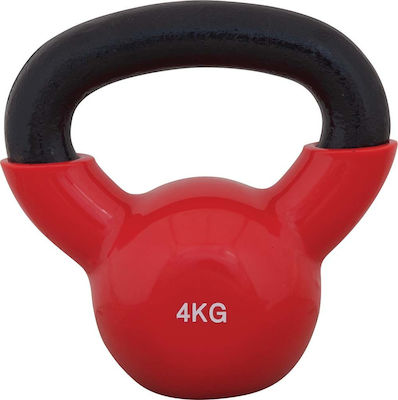 Amila Kettlebell Βινυλίου 4kg Κόκκινο