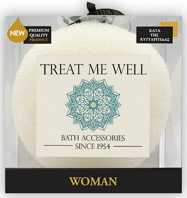 Treat Me Well Classic Bath Sponge against Cellulite White