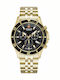 Swiss Military Hanowa Hanowa Herrenuhr 43mm Batterie mit Gold Rostfreier Stahl Armband