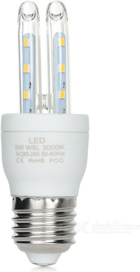Stimeno Λάμπα LED 3W 115mm για Ντουί E27 Θερμό Λευκό 240lm