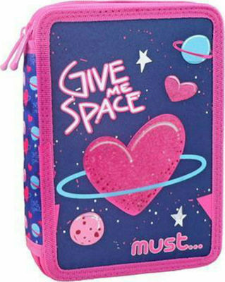 Must Space Pencil Case Full with 2 Compartments Purple