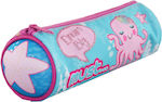 Must Fabric Pencil Case Χταποδι with 1 Compartment Light Blue