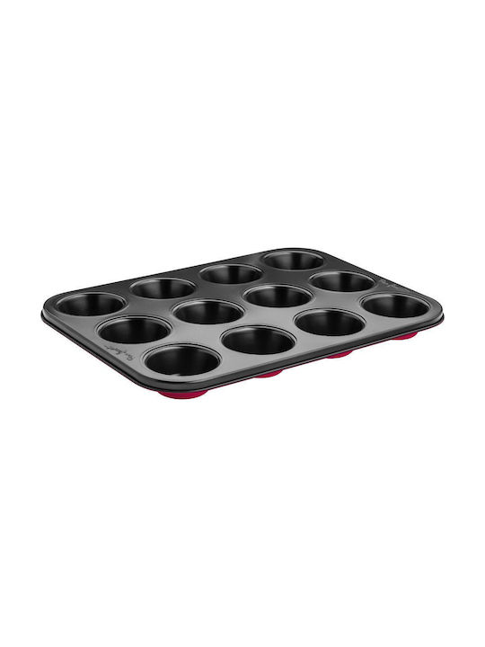 Lamart Base Backform Törtchen/Muffins Aluminium 12 Plätze 35x26x3cm 12cm