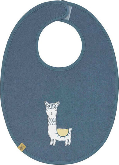 Laessig Llama Waterproof Bib Fabric with Hoop & Loop Fastener Navy Blue