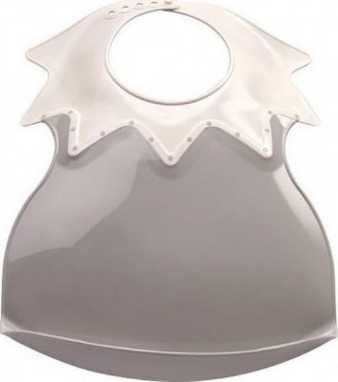 Thermobaby Soft Arlequin Waterproof Bib Plastic with Button & Pocket Gray for 4 m+