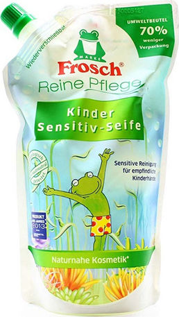 Frosch Kids' Soap Refill Cream Soap Refill for the Sensitive Area in Gel Form 500ml