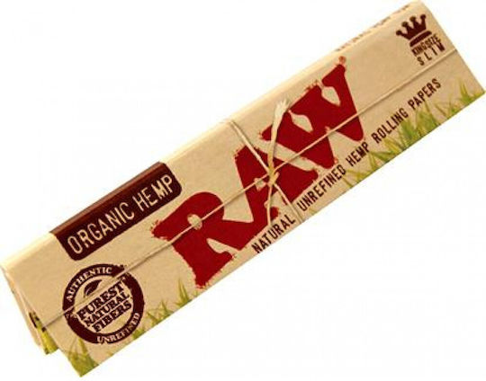 Raw Organic Hemp Cigarette Rolling Papers Slim King Size with Cone Tips 32 sheets 1pcs