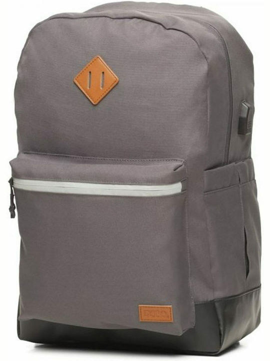 Polo Reflective School Bag Backpack Junior High-High School in Gray color