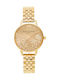 Olivia Burton Bejewelled Lace Watch with Gold Metal Bracelet