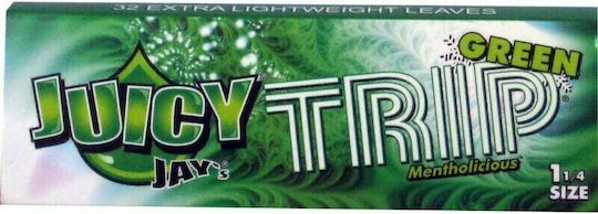 Juicy Jays Green Trip Foițe de Țigări Rulate 1+1/4 32 foi 1buc