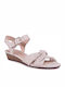 Sense Strap Leder Flache Sandalen für Damen Anatomisch mit Riemen in Weiß Farbe