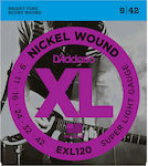 Daddario Complete Set Nickel Wound String for Electric Guitar XL Nickel Super Light 9-42