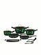 Berlinger Haus Emerald Collection Set de vase de gătit din aluminiu Emerald Collection cu strat de piatră 12buc