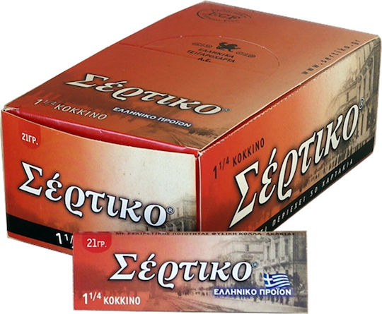 Sertiko Rote Zigarettenpapiere 1+1/4 50 Blätter 50Stück