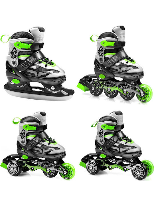 Spokey Quattro Kids Adjustable Inline Rollers Multicolour