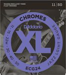 Daddario Set of Chrome Strings for Electric Guitar XL Chromes 11 - 50"