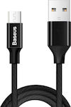 Baseus Braided USB 2.0 to micro USB Cable Μαύρο 1m (Yiven)
