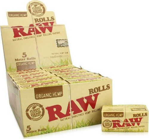 Raw Organic Hemp Ρολά Στριφτού Τσιγάρου 5m 24τμχ
