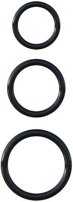 Pipedream Fantasy C-Ringz Silicone 3-Ring Stamina Set 5cm Black