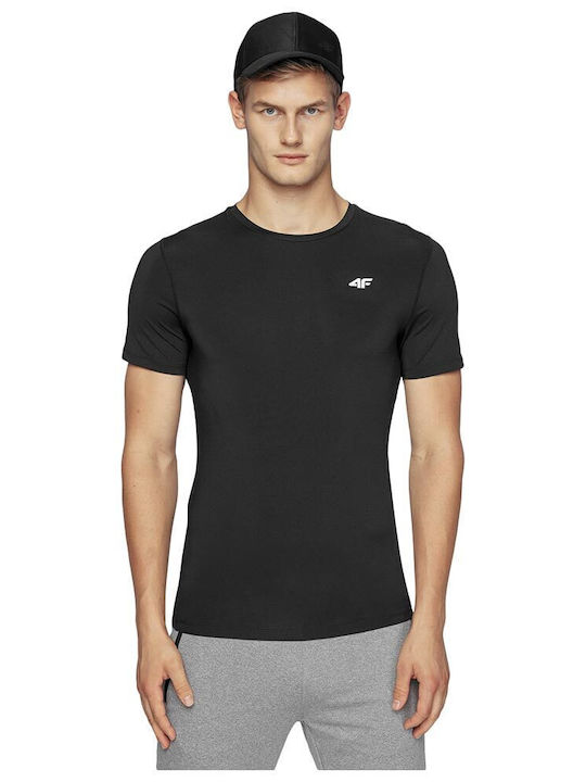 4F Men's Athletic T-shirt Short Sleeve Black