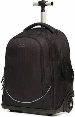 Polo Uplow Σχολική Τσάντα Τρόλεϊ Δημοτικού σε Μαύρο χρώμα Μ33 x Π24 x Υ42cm