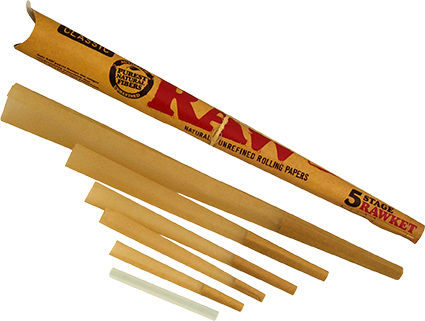 Raw Classic Cone Rawket Cigarette Tubes with Classic Ecru Flavor 5 Pieces