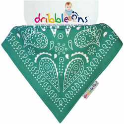 Dribble Ons Paisley Bandana material textil cu buton Turcoaz