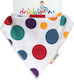 Dribble Ons Bandana Fabric with Button Multicolored