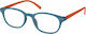 Eyelead E154 Reading Glasses +3.50 Blue/Orange E 154