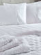 Rythmos Cotton Set of 4pcs Bridal Sheets Super Double with Lace Regata White 260x230cm