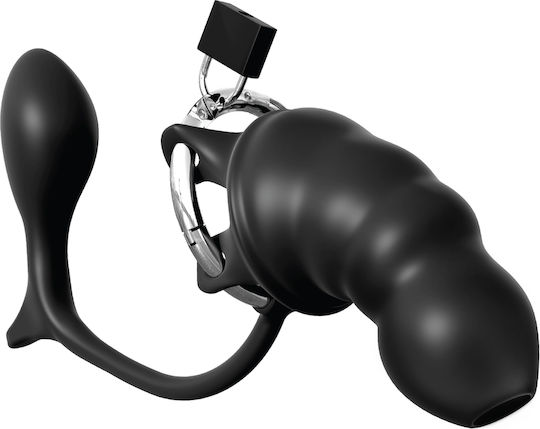Pipedream Anal Fantasy Elite Ass-Gasm Cock Blocker Peniskäfig in Schwarz Farbe