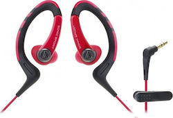 Audio Technica Ακουστικά Ψείρες In Ear ATH-Sport1 Τύπου Ear Hook Κόκκινα