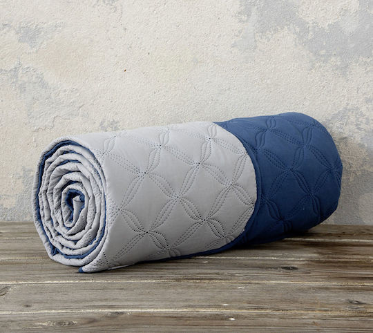 Nima Cuento Coverlet Queen Microfiber Blue 220x240cm