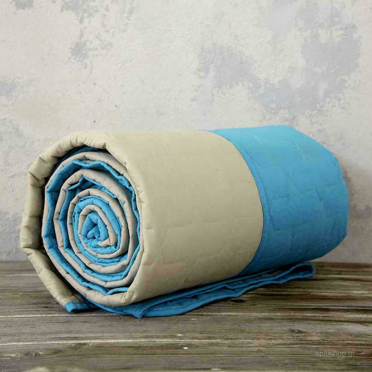 Nima Deploy Κουβερλί Ημίδιπλο Petrol / Mexican Beige 180x240cm