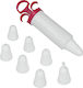 Metaltex Metaltex Pastry Bags Silicone Syringe Red 8 Pieces