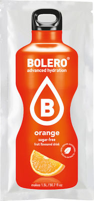 Bolero Χυμός σε Σκόνη 1.5L σε Νερό Πορτοκάλι Χωρίς Ζάχαρη 9gr 12τμχ