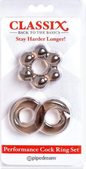 Pipedream Performance Cock Ring Set Σετ Δαχτυλίδια Πέους Γκρι PD1998-23