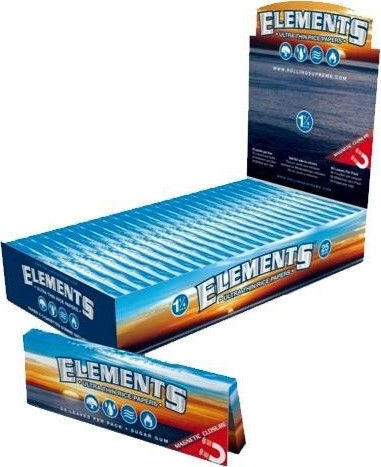 Elements Ultra Thin Zigarettenpapiere Extra Schlank 50 Blätter 25Stück