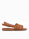 Women's Flat Sandals in Brown Color