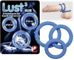 You2Toys Lust 3 Cockrings Set Blue