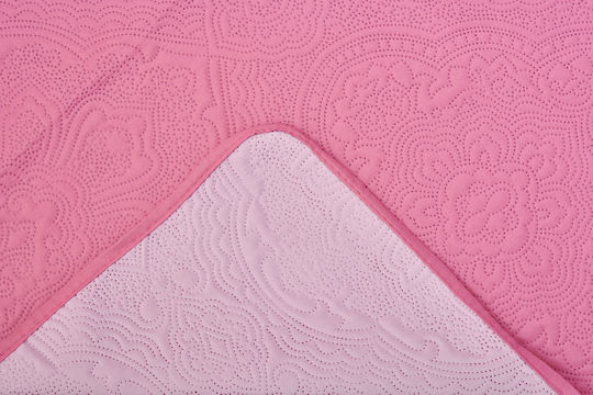 Palamaiki Linden Σετ Κουβερλί Υπέρδιπλο Microfiber Pink/Lilac 220x240cm 3τμχ