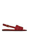 Flache Sandalen für Damen in Rot Farbe
