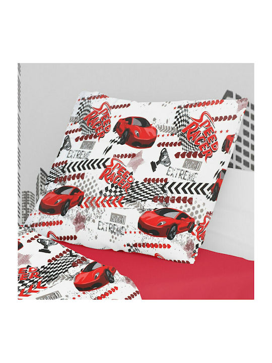 Dimcol Speed Racer Kids Pillowcase 50x70cm 290 Red 1925883125029098