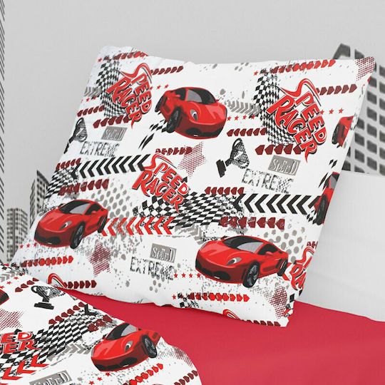 Dimcol Speed Racer Детски калъф за възглавница 50x70cm 290 Red 1925883125029098 Dimcol Speed Racer Детски калъф за възглавница 50x70cm 290 Red 1925883125029098