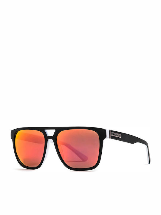 Horsefeathers Trigger Men's Sunglasses with Black Plastic Frame and Orange Polarized Mirror Lens AM080D