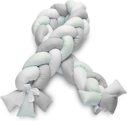 Sensillo Crib Bumpers Braided Inside Gray 20x210cm